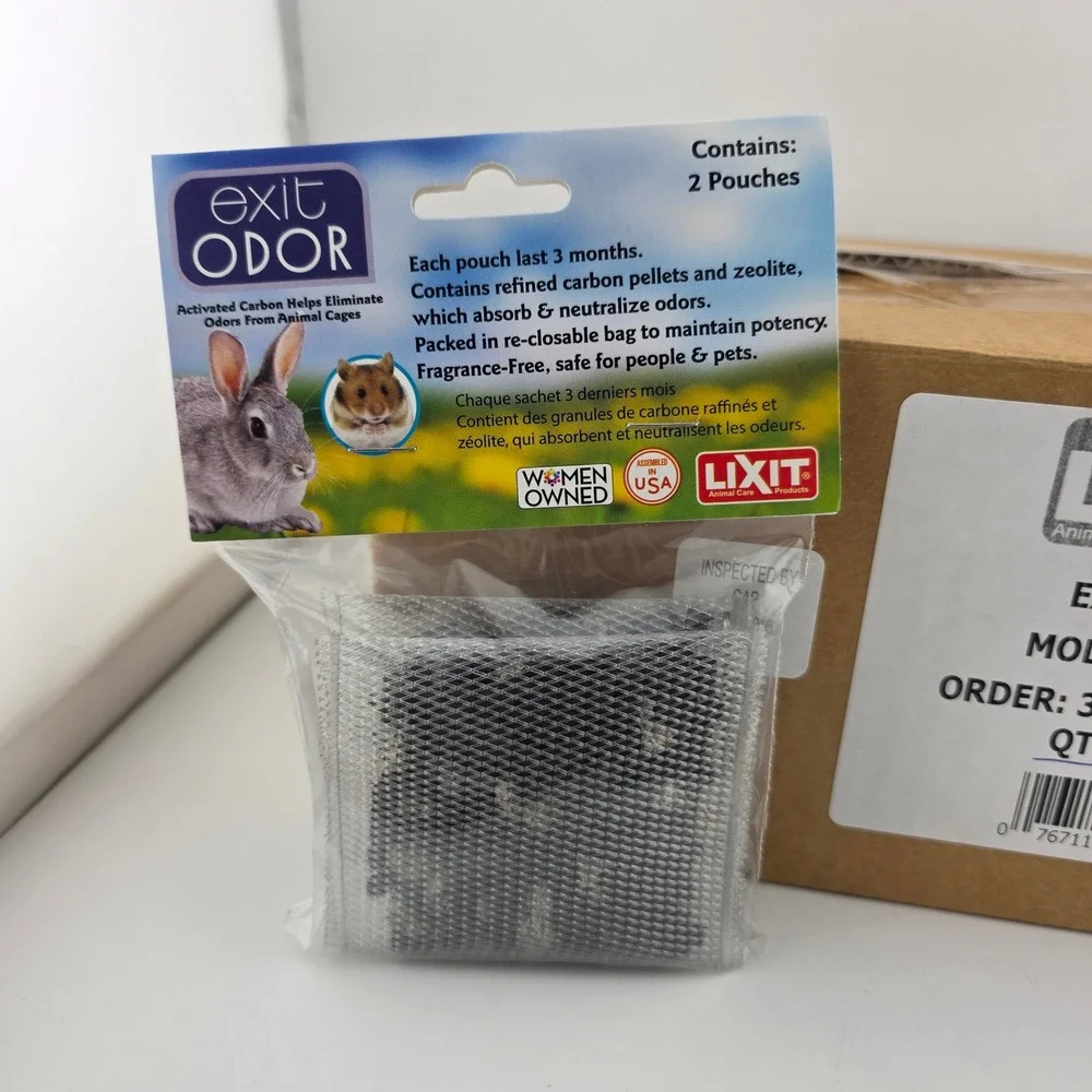 Lixit Exit Odor Activated Carbon Zeolite 7 Packs 14 Pouches EXO-SA-2 NEW‎